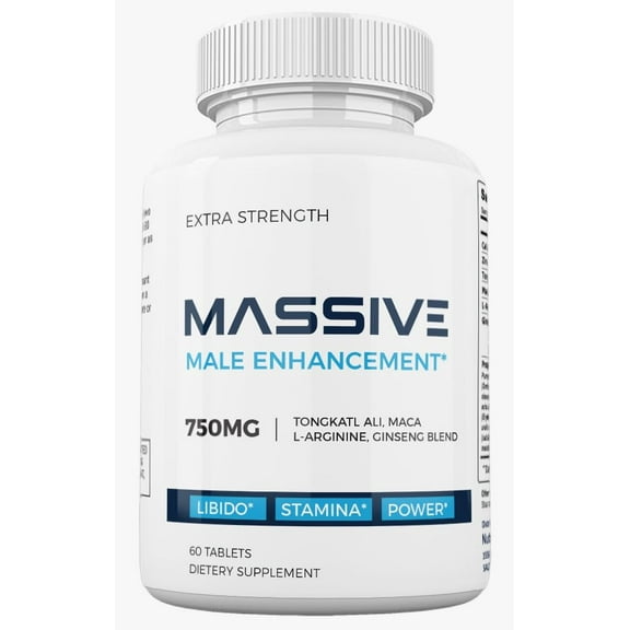 (1 Pack) Massive Male Pills For Men, Massive Male Supplement Maximum Strength, 60 Count