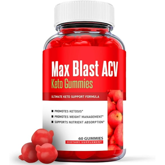 (1 Pack) Max Blast Keto ACV Gummies - Apple Cider Vinegar Supplement for Weight Loss - Energy & Focus Boosting Dietary Supplements for Weight Management & Metabolism - Fat Burn - 60 Gummies