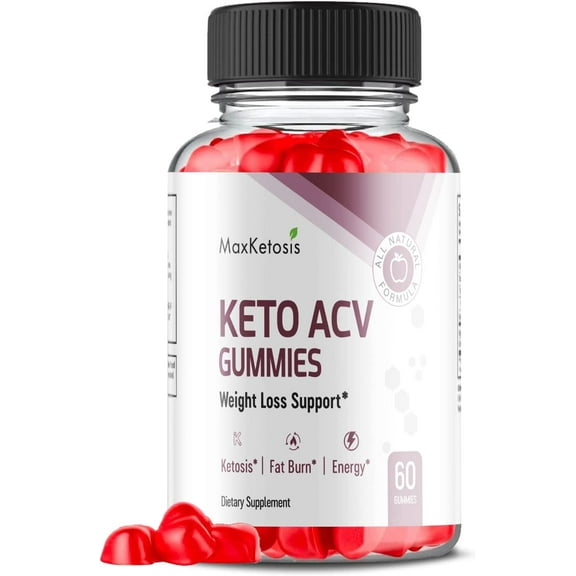 (1 Pack) Max Ketosis Keto ACV Gummies - Supplement for Weight Loss - Energy & Focus Boosting Dietary Supplements for Weight Management & Metabolism - Fat Burn - 60 Gummies