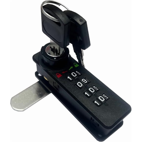1 Pack Mechanical Code Digital Combination Lock - Password Entry Cam Lock for Cabinets, Tool Box, Drawers, School Lockers With Keys