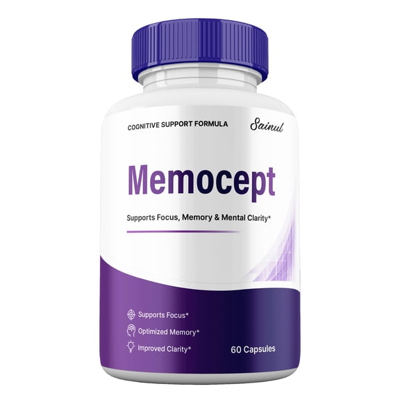 (1 Pack) MemoCept Capsules, Memo Cept Maximum Strength Pills, Advanced Brain Supplement