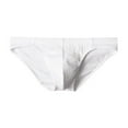 thumbnail image 1 of 1-Pack Men Casual Solid Color Breathable Comfortable Low Waist Underwear Briefs with No-Ride Leg Bands, Size M-2XL, 1 of 2