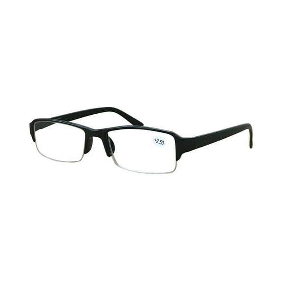 1 Pack Men Women Rectangular Half Frame Blue Light Blocking Reading Glasses Readers for Gaming Computer +1.00