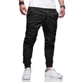 1 Pack Men's Chino Joggers Pant Slim Fit Casual Trousers with Elastic