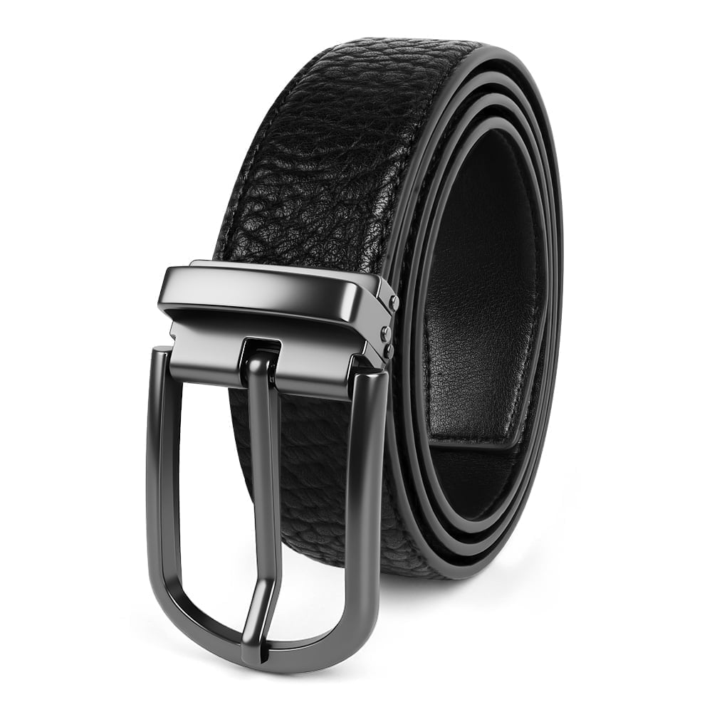 black dress belt for men maikun Mens Casual Dress Belt, Black Belt Men PU Leather, Casual Wear Jeans Pants, Size S at Amazon Men's Clothing store