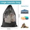 thumbnail image 1 of 1 Pack Mesh Laundry Bag - Large 24" x 36" - Durable, Machine Washable with Secure Drawstring Closure - Perfect for College Dorms, Laundromats, Apartments (Black), 1 of 7