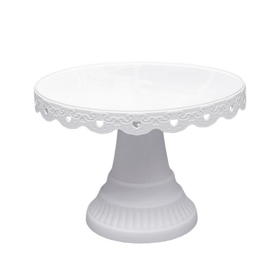 1 Pack Metal Cake Stands, 10.43 Inch Pillar Style Cupcake Display Stand Dessert Trays for Wedding, Party, Birthday, Gatherings, White(White,10.43x10.43x7.48")