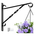 thumbnail image 1 of 1 Pack Metal Hanging Plant Bracket Hook Outdoor Heavy Duty Plant Bracket Hangers Garden Indoor Wall for Decorative Hanging Lantern Planter Bird Feeders Flower Basket Decoration Home, 1 of 6