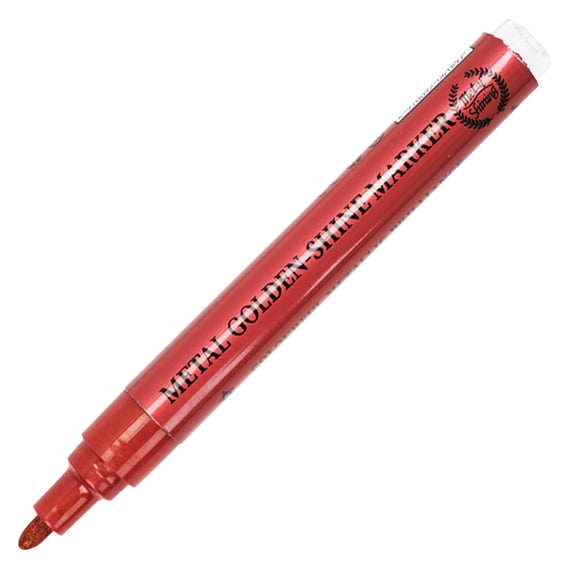 1 Pack Metallic Stone Marker Pen, Cosmug Oil-Based Engraving Pen, Firm Restoration Tool, for Stone Inscription Touch-Up, Concrete Marking and Craft Engraving, Red