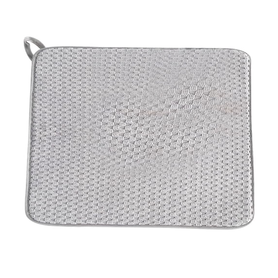 1 Pack Microfiber Dish Drying Mat,15.74 x 11.8 inch, Super Absorbent Drying Pad, Dish Drying Mat, Microfiber Kitchen Counter Mat, Large Size Dish Drying Mat for Countertops, Sinks, Draining Racks