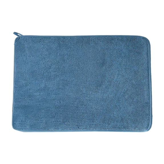 1 Pack Microfiber Dish Drying Mat, Highly Absorbent Dish Drainer Mats Quick Dry Kitchen Counter Pads,Washable Reusable Mat for Kitchen Counter Under Sink Coffee Rack Home Dish Drying,Blue1,15.7x11.8"