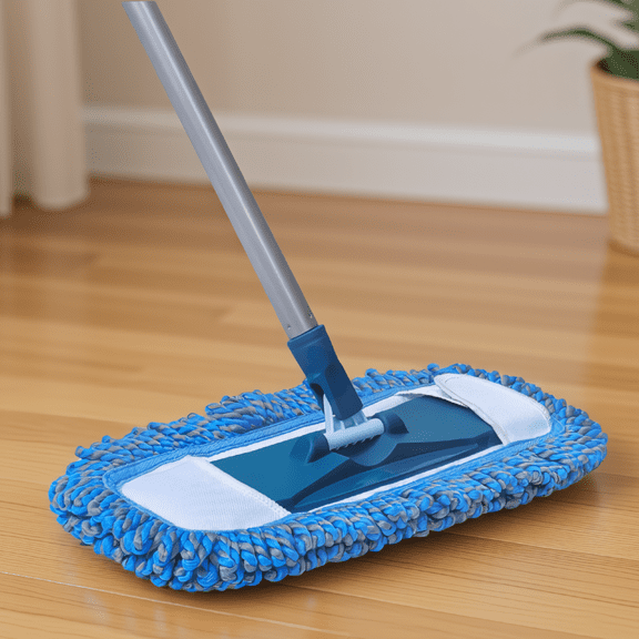 1-Pack Microfiber Dust Mop with 31"-57" Adjustable Handle, Wet & Dry Use for Hardwood, Vinyl, Tile and Laminate Floors