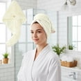 thumbnail image 1 of 1 Pack Microfiber Hair Drying Towel, Thick Super Absorbent Towel, Fast Drying Hair Wrap, Reusable Hair Drying Cloth, Machine Washable Hair Towel, for Curly Hair Women Salon Home, 1 of 5