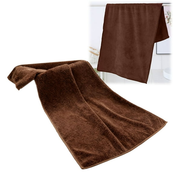 1 Pack Microfiber Hair Towel Wrap, 13.8'' x 29.5'' Rectange Hair Towel, Strong Adsorbent Quick Dry Hair Towel Wrap for Women, Hair Drying Towels, Microfiber Hair Towels for Bathroom Gym, Coffee