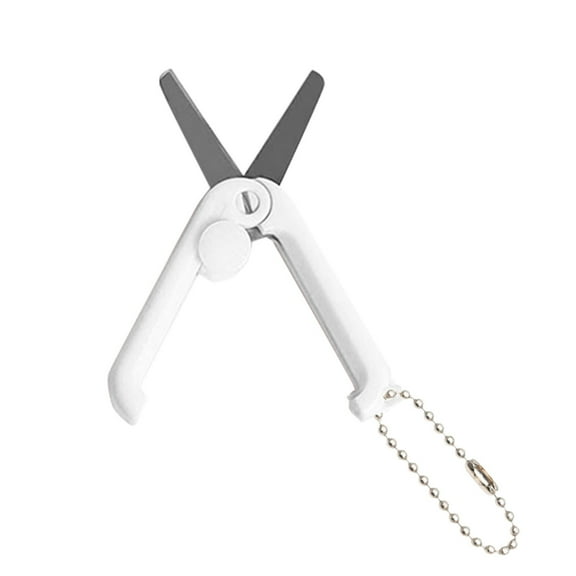 1 Pack Mini Folding Scissors With Key Chain Mini Telescopic Small Foldable Scissors Portable Pocket Travel Scissors Retractable Kids Shears Sharp For Cutting Scrapbooking Crafting