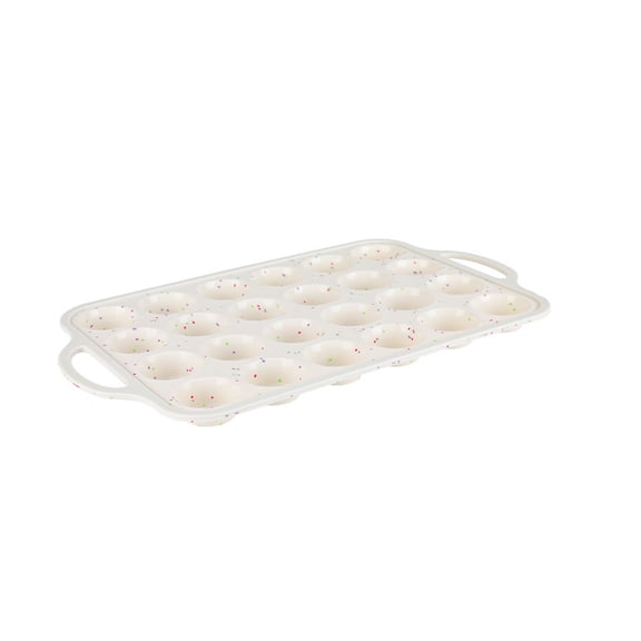 1 Pack Mini Loaf Baking Pans 24-Cavity, Nonstick Small Cornbread Pan, Tiny Banana Bread Pan Set, Dark Grey