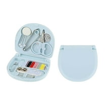 1 Pack Mini Travel Sewing Set, Portable Emergency Sewing Tool Kit with Scissors, Threads, Needles(Light Blue)