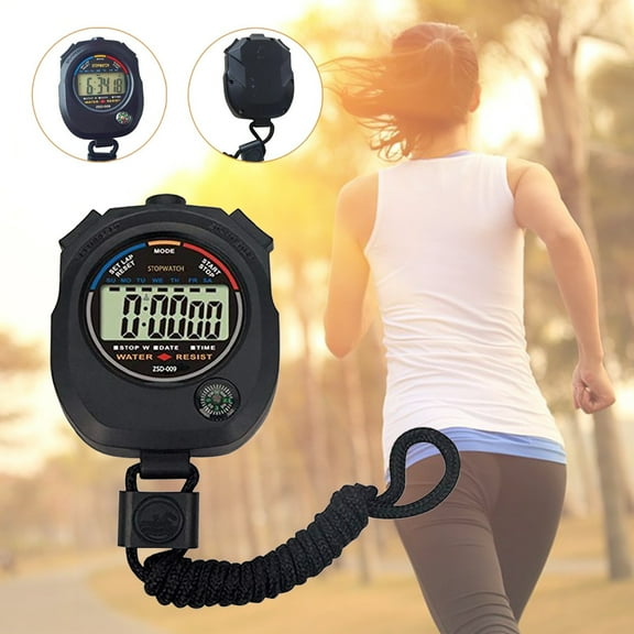 1 Pack Multi-Function Electronic Digital Sport Stopwatch Timer,Large Display with Date Time and Alarm Function,Suitable for Sports Coaches Fitness Coaches and Referees