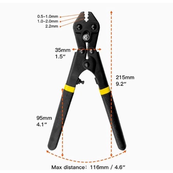 1-Pack Multifunctional Aluminum Sleeve Crimping Pliers - Efficient crimping tool for electricians and DIY enthusiasts