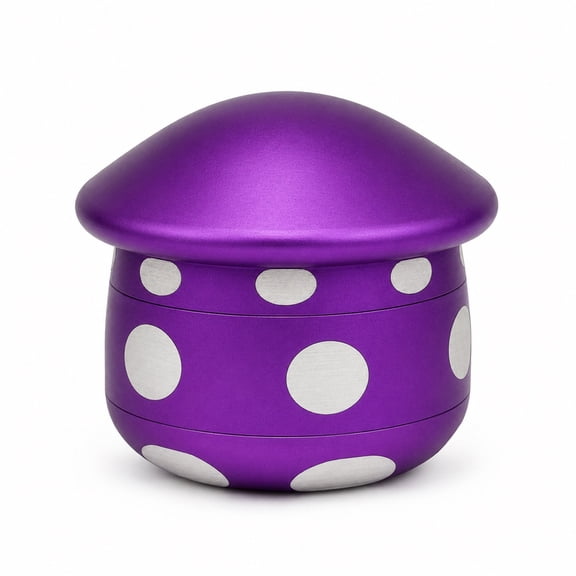 1 Pack Mushroom Shape Grinder, Durable Aluminum Alloy Grinder, Kitchen Spice, Pepper Grinder Set, 2.46×2.28 Inches(Purple)