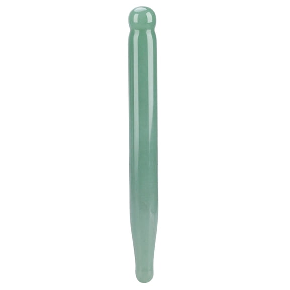 1 Pack Natural Stone Carving Polished Massage Healthy Relaxing Crystal Bar Crystal Wand Jade Acupressure Pen For Natural Facial Beauty Stick[green]