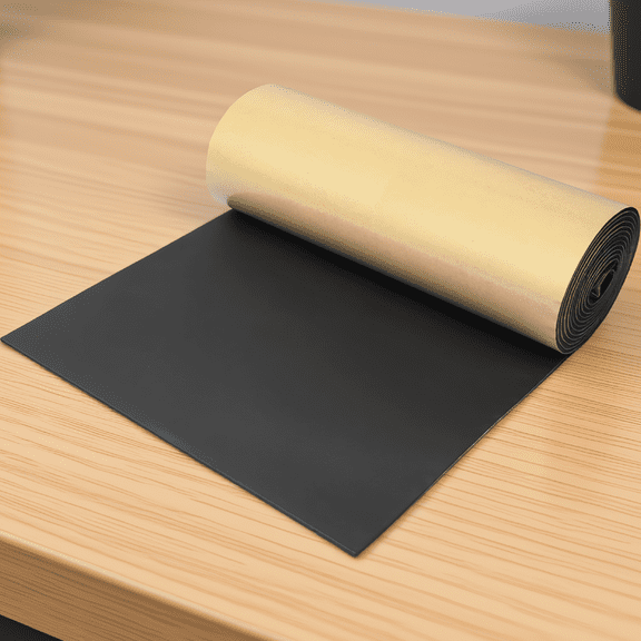 1 Pack Neoprene Foam Sheet with Adhesive Backing, 12 x 59 x 1/4 Inch Closed Cell Insulation Soundproofing Padding