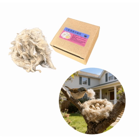 1 Pack Jute Fiber, Bird Fluff , Bird's Nesting Material, Canary Fluff, Jute Strips