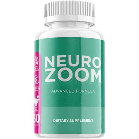 (1 Pack) Neuro Zoom - Brain Boost Supplement - Dietary Supplement for Focus, Memory, Clarity, Cognitive - Advanced Nootropic Support Formula for Maximum Strength - 60 Capsules