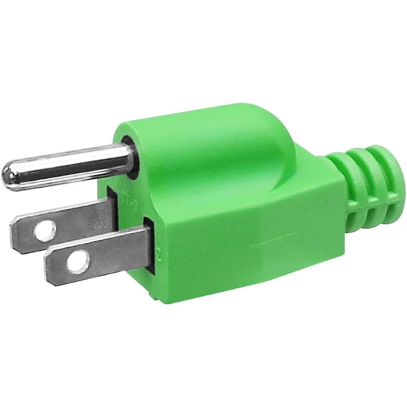 1 Pack Neutral Ground Bonding Plug for Portable Inverter Generator, Surge Protector with Floating Neutral on RV, Camper for Solve Open Ground Error (Green)
