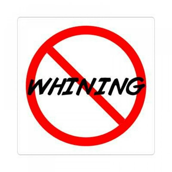 1 Pack - No Whining Red Slash Flexible Magnet - 3 Inch Round