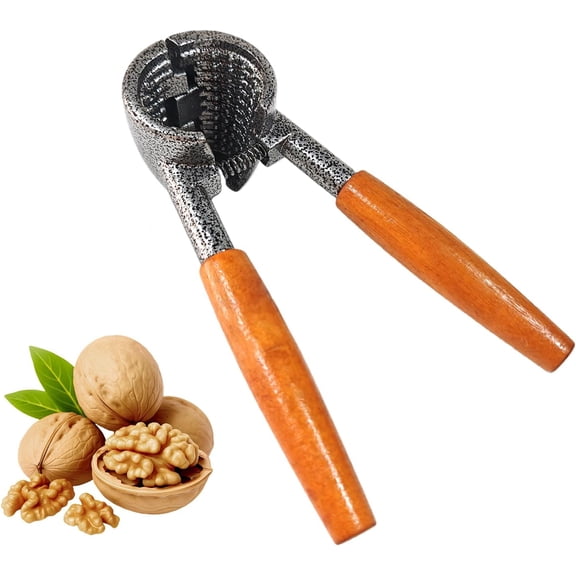 1 Pack Nut Crackers Heavy Duty Nutcracker For Pecan Walnuts, Brazil Nuts, Hazelnuts, Opener Tool with Wooden Handle for Kitchen and Dining