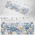 thumbnail image 1 of 1 Pack Ocean Turtle Fluorescent Light Covers for Ceiling Lights Retro Sea Stars Shells Blue Leaf Wood Grain Magnetic Ceiling Light Covers Overhead Light Filters for Office Classroom Home, 1 of 9