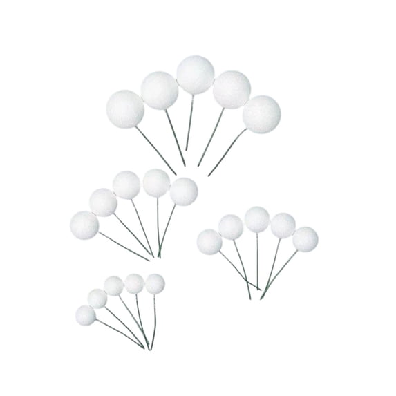 1 Pack Of 20 Pcs Birthday Cake Decorations, Colorful Foam Balls, Glitter Balls, Party Cake Decorations