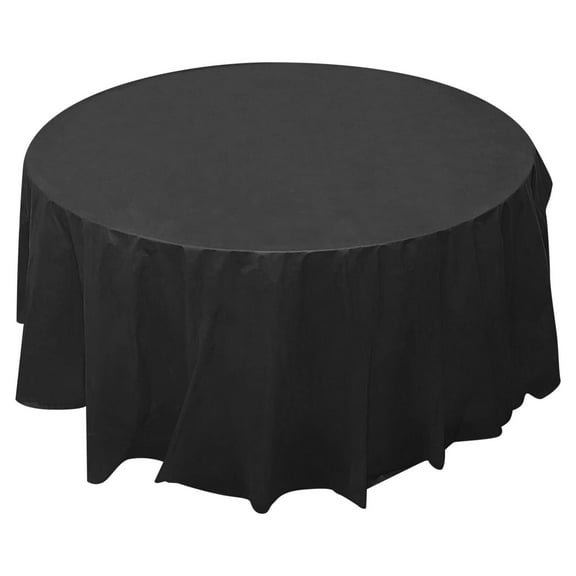 1 Pack Of Circular Tablecloths 84 Inches Available In Nine Colors With Polyester Round Table Covers Stain And Wrinkle Washable Fabric Tablecloths