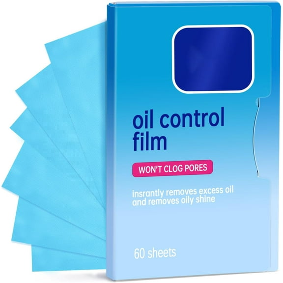 1 Pack Oil Blotting Sheets for Face (60 Sheets) - Oil Absorbing Blotting Papers for Oily Skin, Makeup-Friendly & Portable Oil Wipes