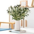 thumbnail image 1 of 1 Pack Olive Branches for Vases, 15" Artificial Olive Tree Plant Greenery Stems with Fake Fruits, Silk Plants for Home, Wedding & Outdoor Decor Aesthetic (Vase Not Included), 1 of 9