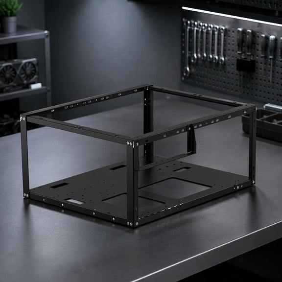 1 Pack Open Air PC Test , Open Frame Computer Case, Stackable Techbench Chassis for ATX, MATX, EATX, ITX Motherboards