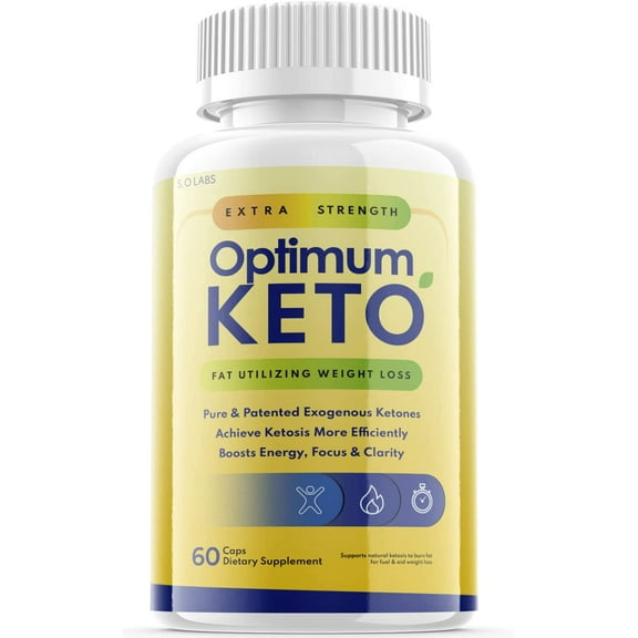(1 Pack) Optimum Keto - Supplement for Weight Loss - Energy & Focus Boosting Dietary Supplements for Weight Management & Metabolism - Advanced Fat Burn Raspberry Ketones Pills - 60 Capsules
