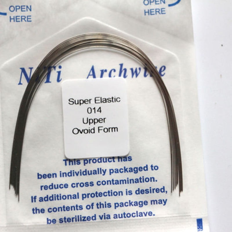 1 Pack Orthodontic Dental Super Elastic Oval Form Niti Round Arch Wires 10  Sizes 
