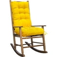 thumbnail image 1 of 1 Pack Outdoor Chair Cushion Set Rocking Chair Cushion with Ties Overstuffed Seat Back Cushion Pad for Outdoor Indoor Home Garden Chair Use Yellow, 1 of 9
