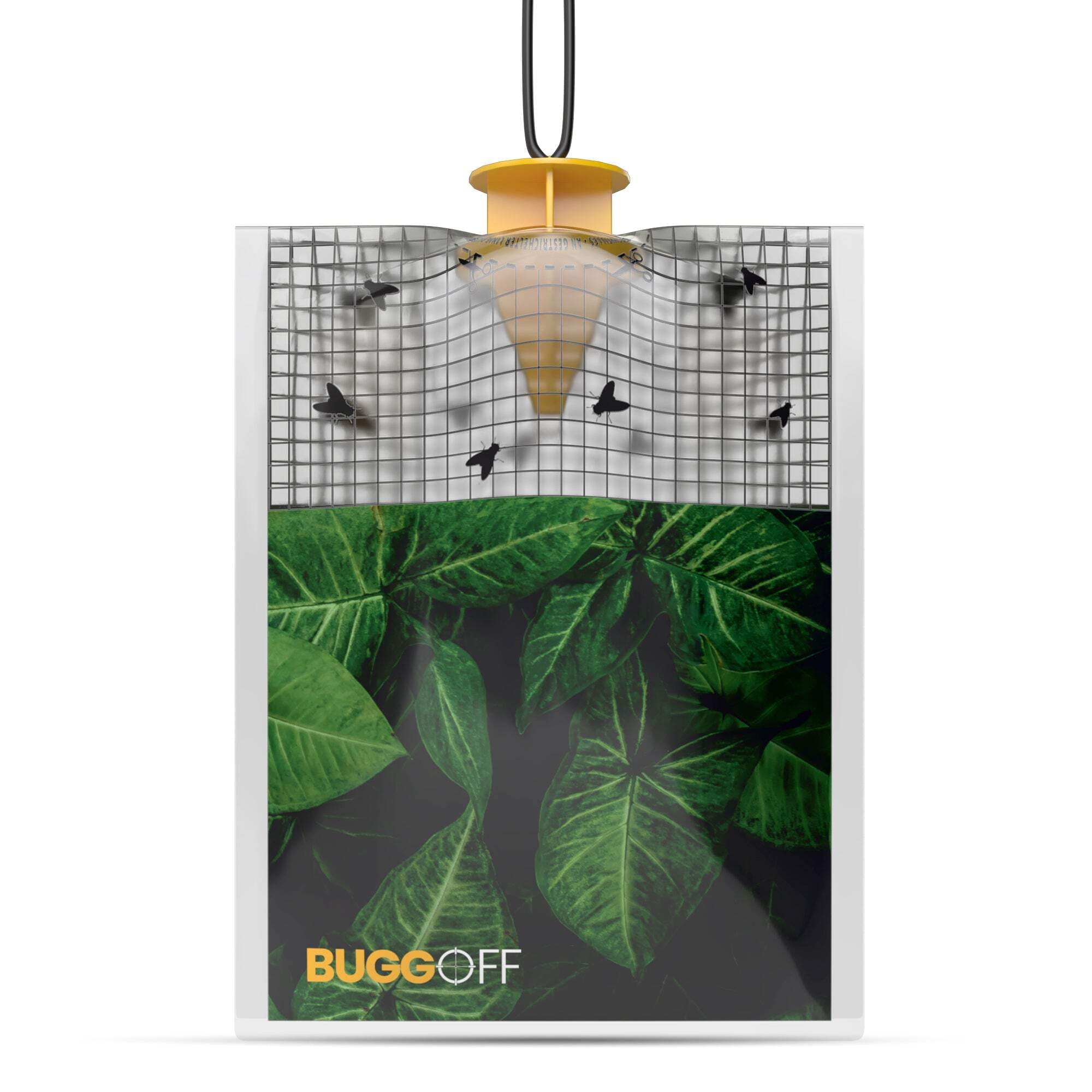 1 Pack Outdoor Disposabe Hanging Fly Traps with Natural Pre-Bait, Catches Flyes Everywhere Anywhere, Stables, Ranches, Cottages and More, dissolvable Bait Pack