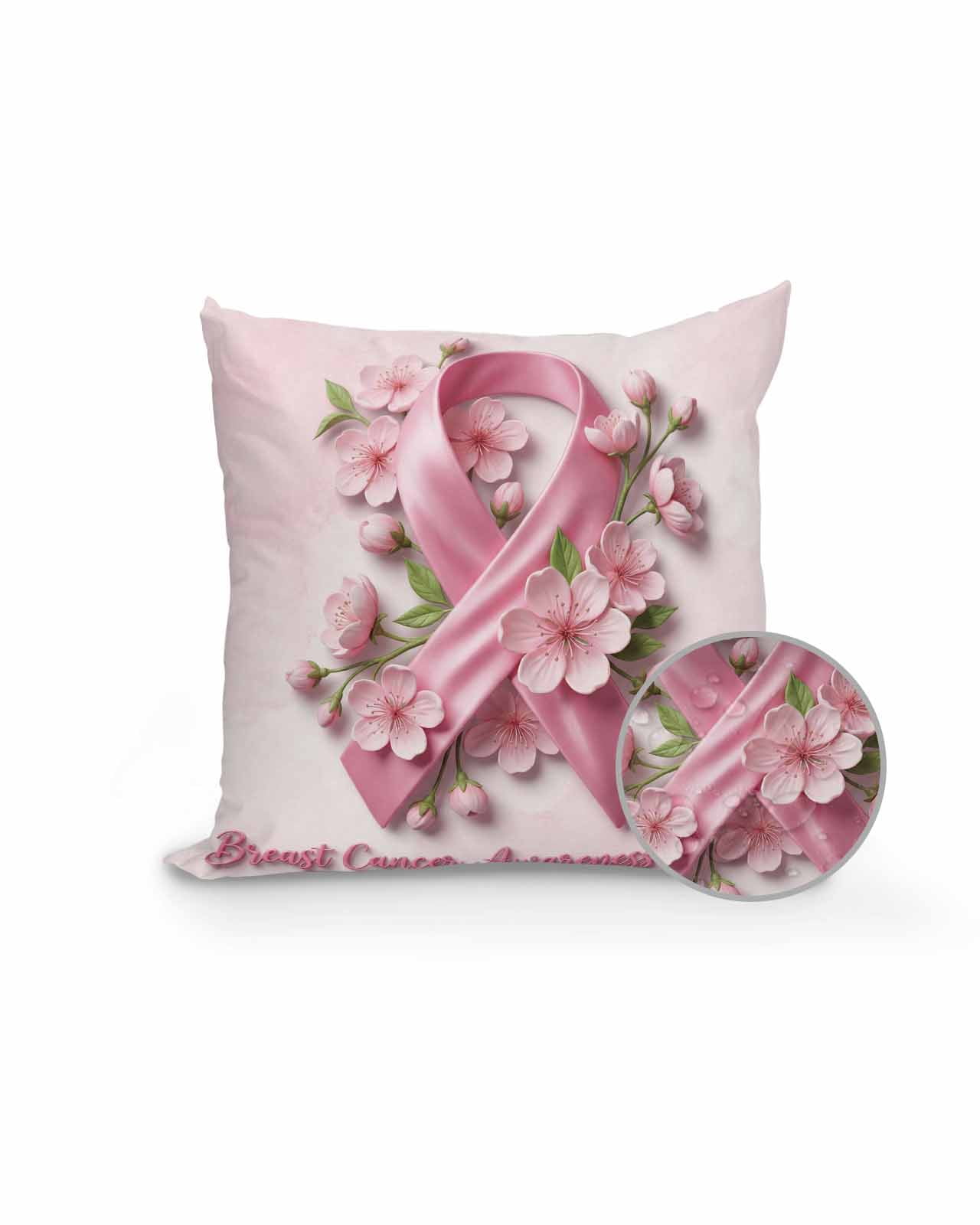 1 Pack Outdoor Pillows Waterproof, Pink String Indoor/Outdoor Throw ...