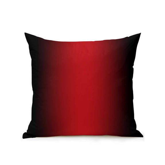 1 Pack Outdoor Throw Pillow, Black Red Ombre Waterproof Pillow with Insert Included, Modern Art Abstract Aesthetics Decorative Accent Cushion Sofa Pillows for Patio Porch, 16 x 16 In