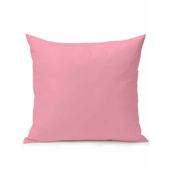 1 Pack Outdoor Throw Pillow, Pink Waterproof Pillow with Insert Included, Pure Pink Decorative Accent Cushion Sofa Pillows for Patio Porch, 16 x 16 In