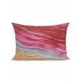 thumbnail image 1 of 1 Pack Outdoor Throw Pillow, Red Ombre Coastal Waterproof Pillow with Insert Included, Summer Nautical Beach Ocean Seaside Decorative Accent Cushion Lumbar Pillows for Patio Porch, 12 x 20 In, 1 of 8