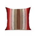 thumbnail image 1 of 1 Pack Outdoor Throw Pillow, Red Pink Waterproof Pillow with Insert Included, Farmhouse Wood Grain Vintage Brown Striped Decorative Accent Cushion Sofa Pillows for Patio Porch, 16 x 16 In, 1 of 8