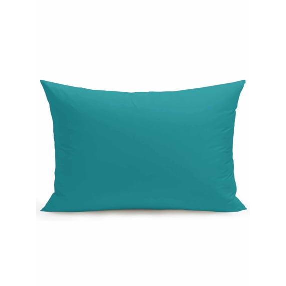 1 Pack Outdoor Throw Pillow, Teal Waterproof Pillow with Insert Included, Turquoise Pure Teal Decorative Accent Cushion Lumbar Pillows for Patio Porch, 12 x 20 In