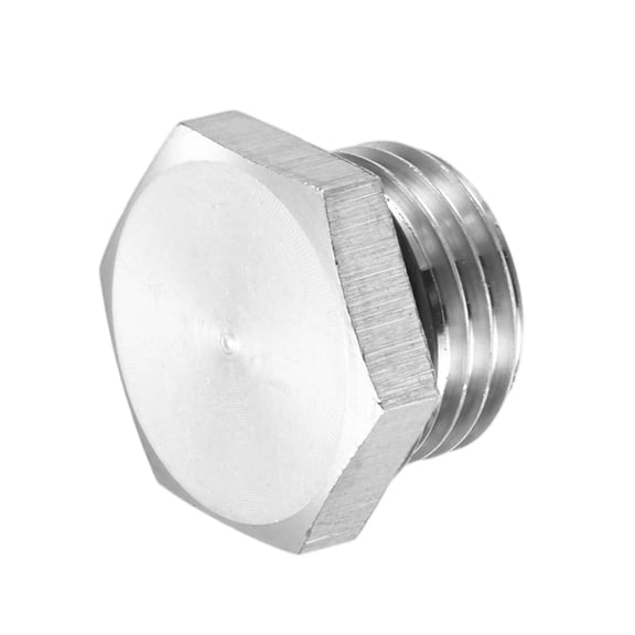 1-Pack Outer Hex Head Thread Pipe Plug Fitting, M16x1.5mm Male 304 Stainless Steel Solid Thread Bung Plug with Sealing Ring