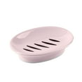 thumbnail image 1 of 1-Pack Oval Soap Dish with Drain Plastic Sponge Holder Easy Cleaning Soap Saver Tray Caddy Keep Dry Stop Mushy for Shower Bathroom Kitchen,Soap Dishes for Bar Soap,Soap Holder Shower,Soap Tray(Pink), 1 of 9