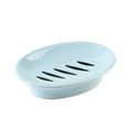 thumbnail image 1 of 1-Pack Oval Soap Dish with Drain Plastic Sponge Holder Easy Cleaning Soap Saver Tray Caddy Keep Dry Stop Mushy for Shower Bathroom Kitchen,Soap Dishes for Bar Soap,Soap Holder Shower,Soap Tray(Blue), 1 of 9